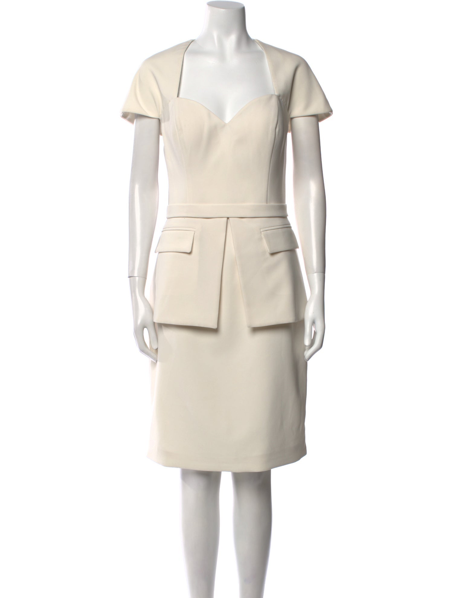 Jovani Square Neckline Knee-Length Dress