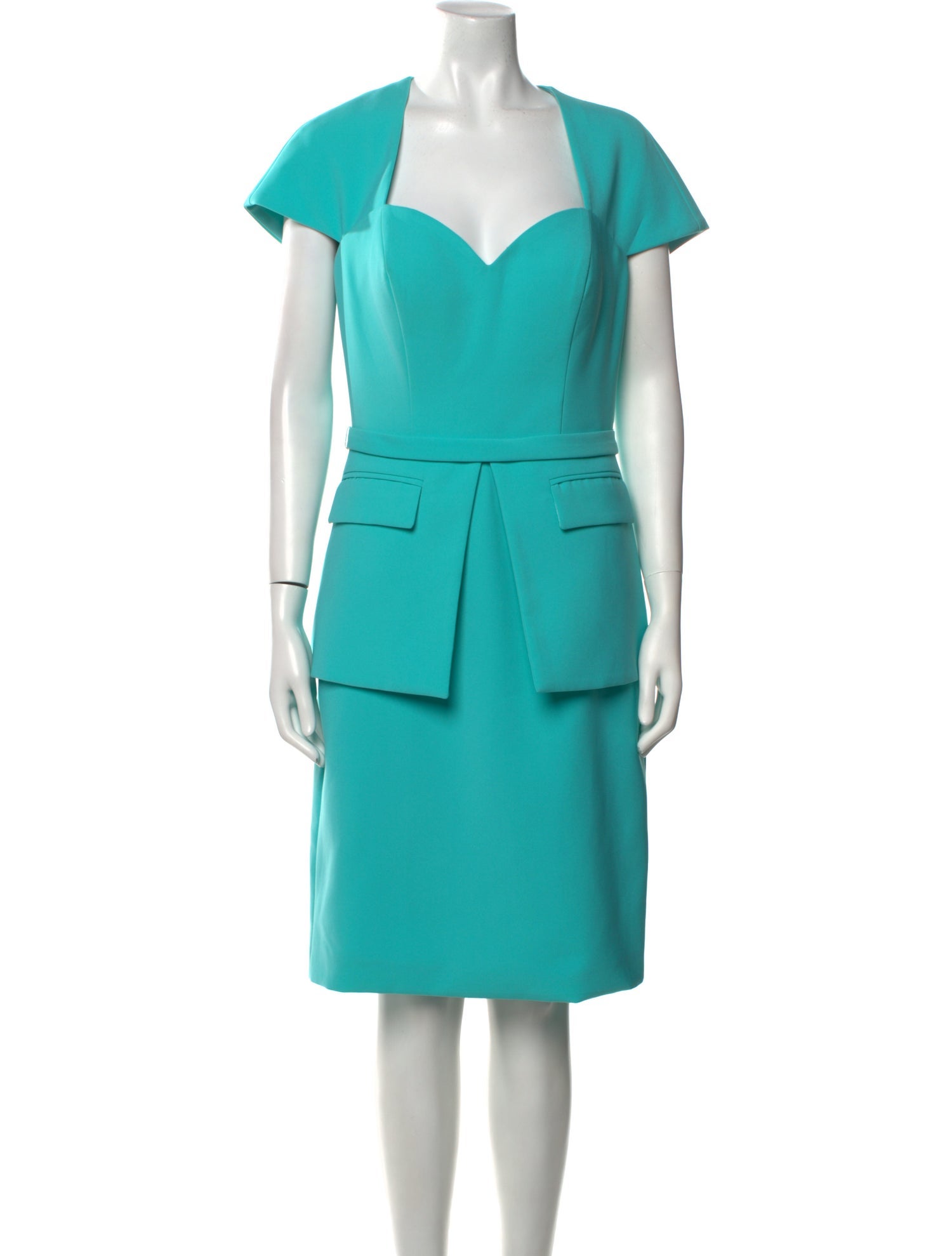 Jovani V-Neck Knee-Length Dress