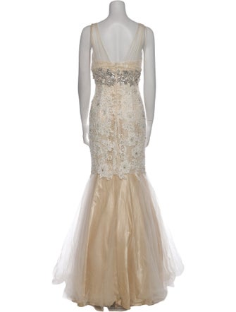 Jovani Lace Pattern Long Dress