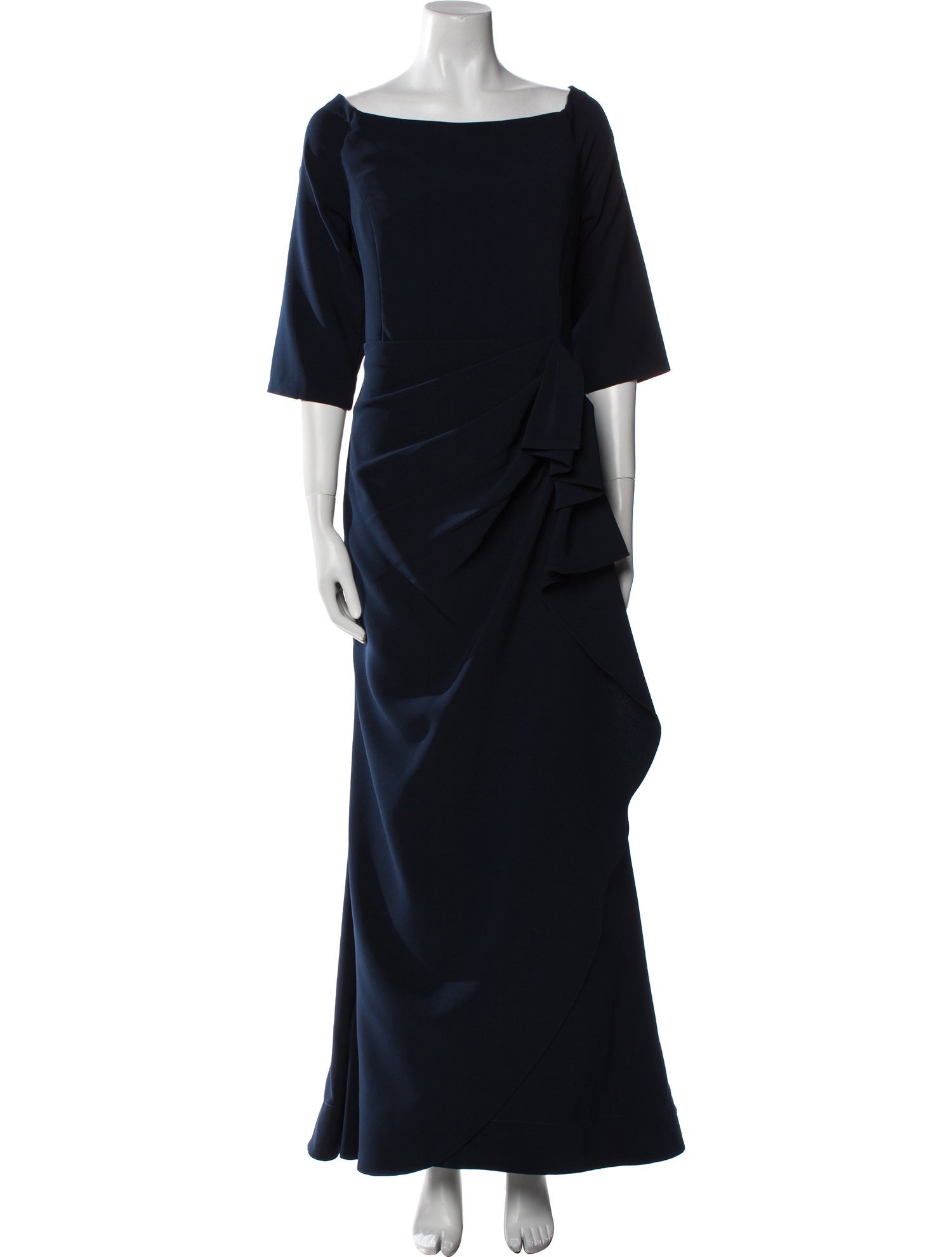 Jovani Bateau Neckline Long Dress