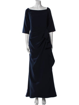 Jovani Bateau Neckline Long Dress