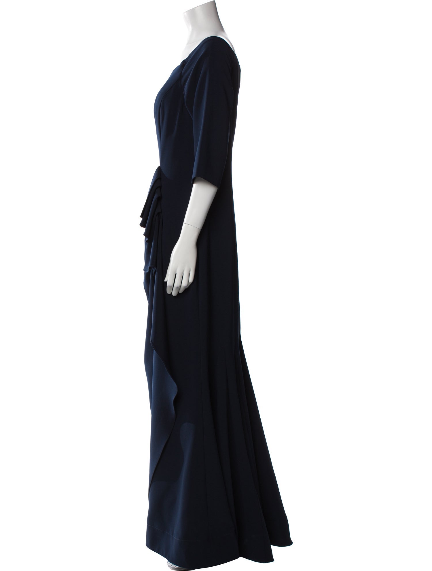 Jovani Bateau Neckline Long Dress