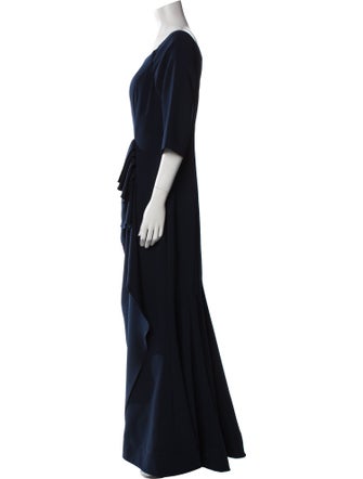 Jovani Bateau Neckline Long Dress