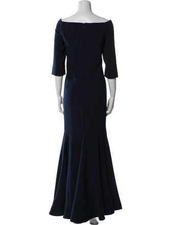 Jovani Bateau Neckline Long Dress