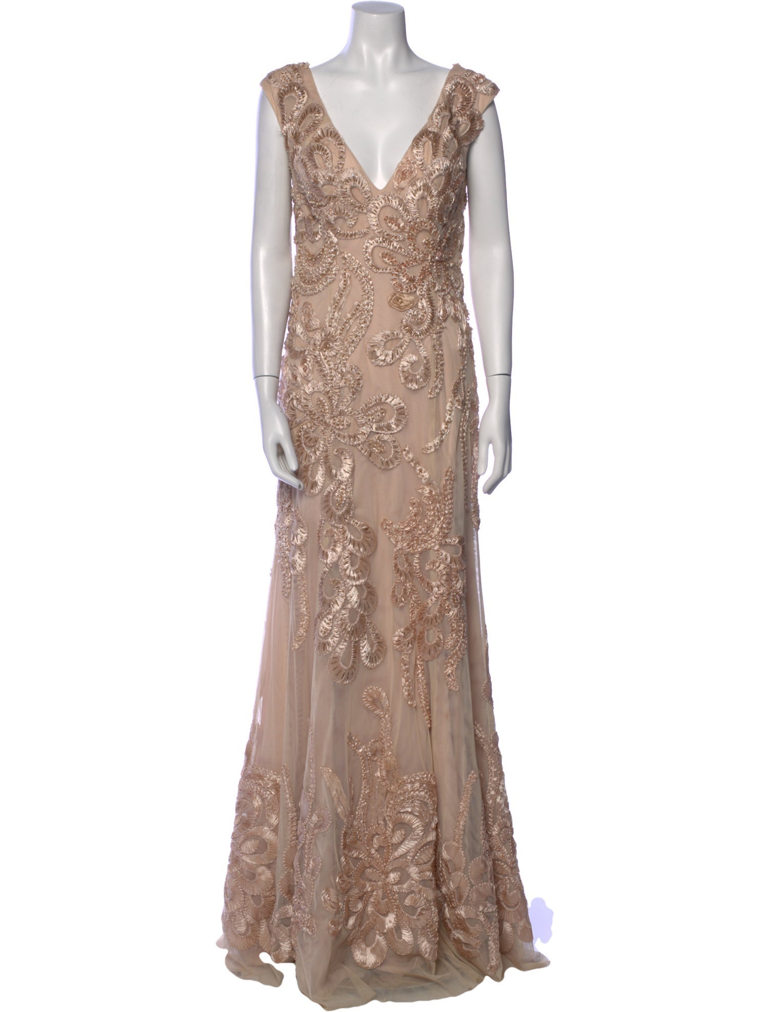 Jovani Lace Pattern Long Dress