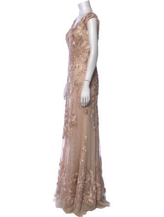 Jovani Lace Pattern Long Dress