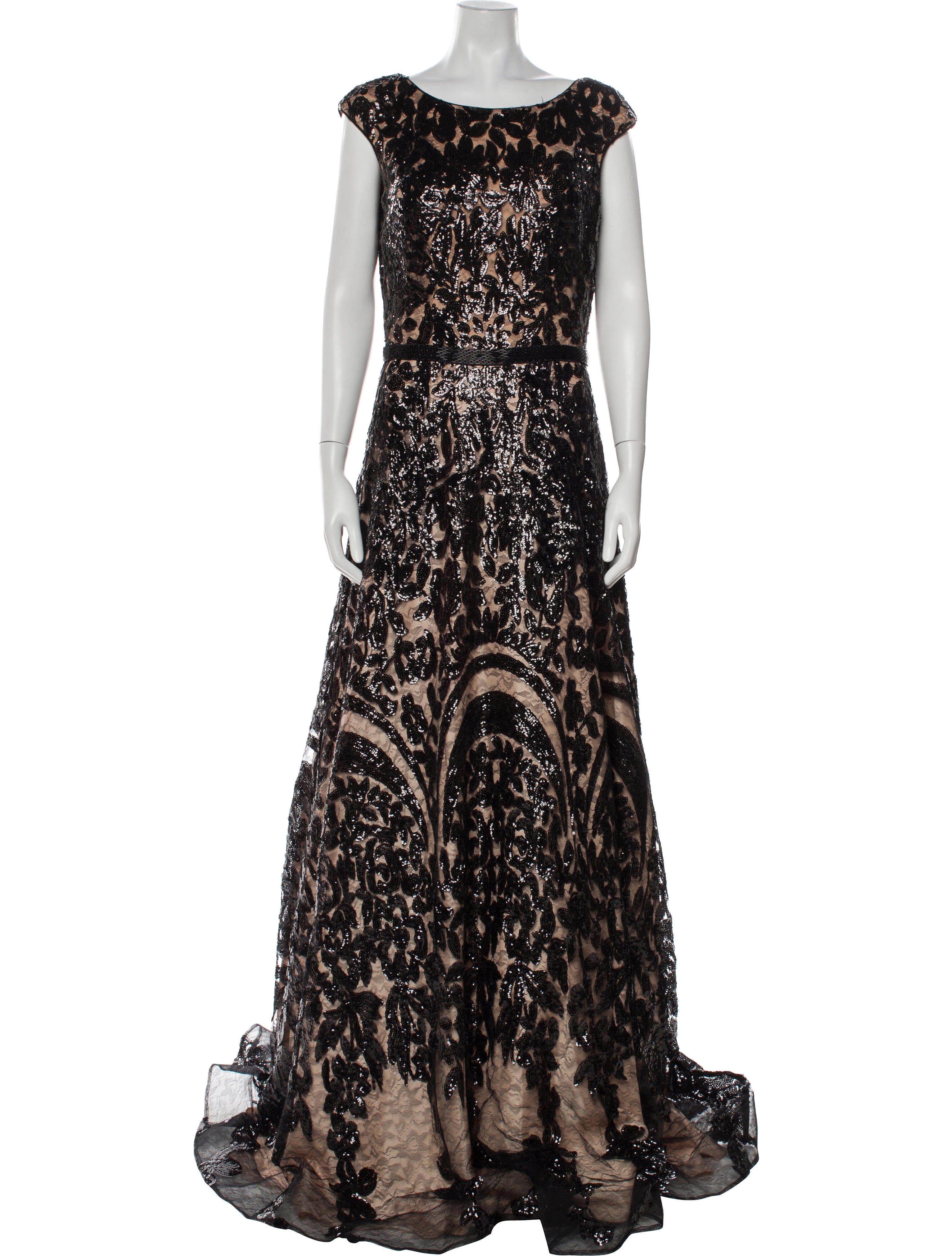 Jovani Lace Pattern Long Dress