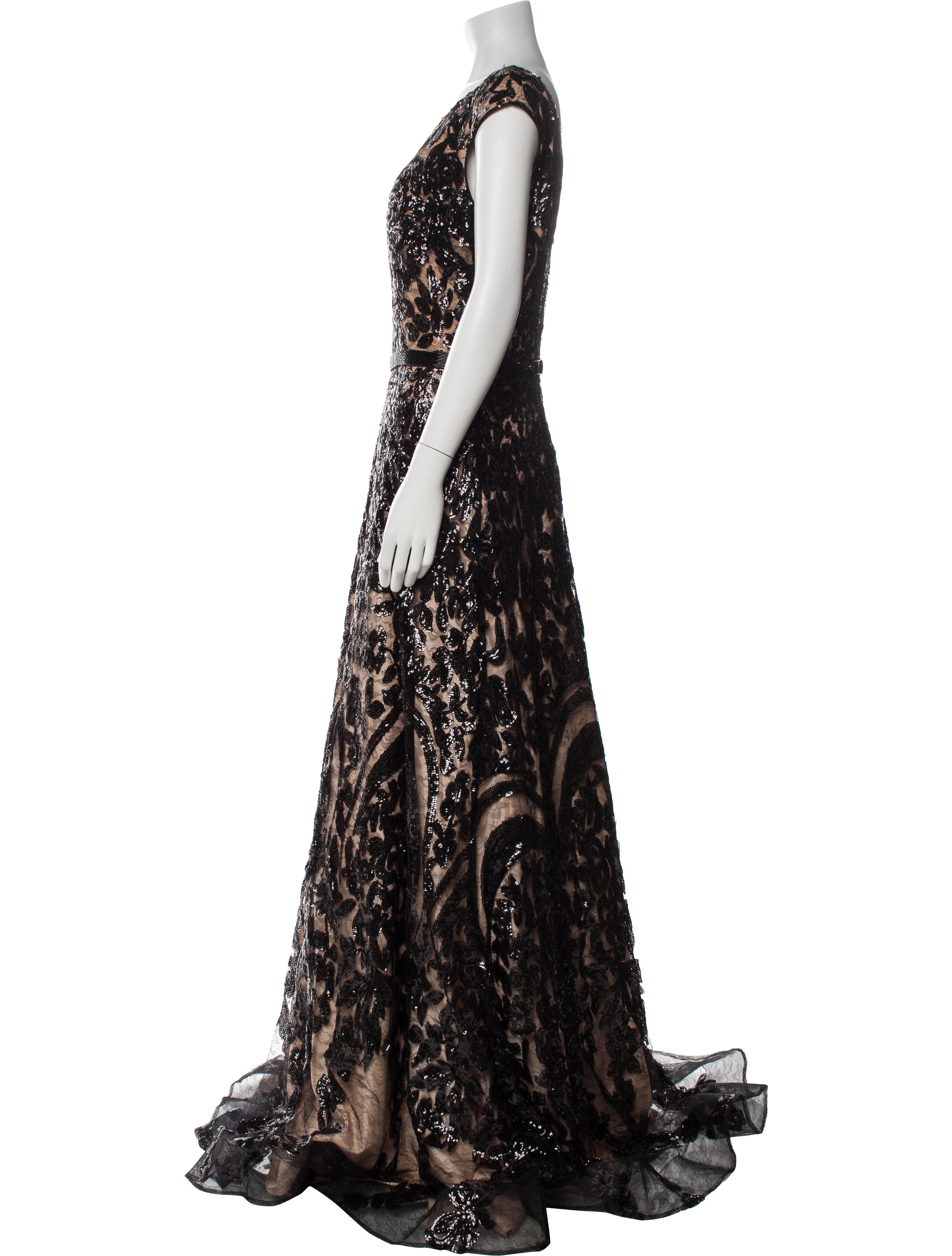 Jovani Lace Pattern Long Dress
