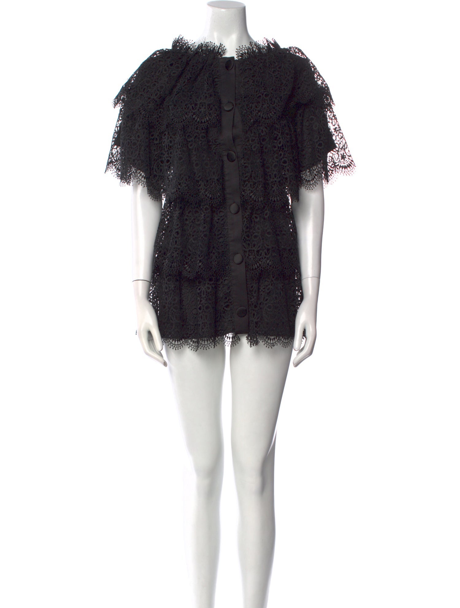 Jovani Lace Pattern Mini Dress