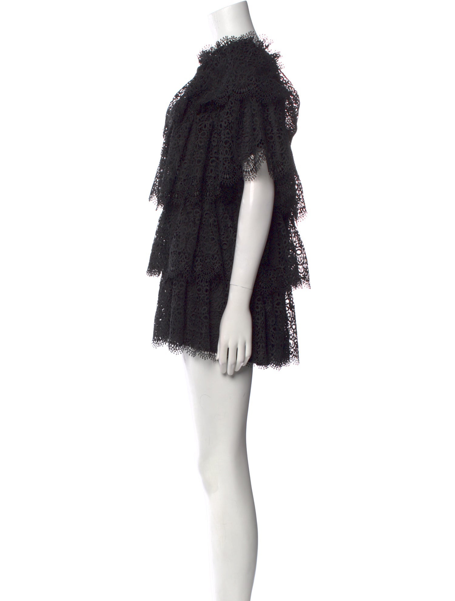 Jovani Lace Pattern Mini Dress