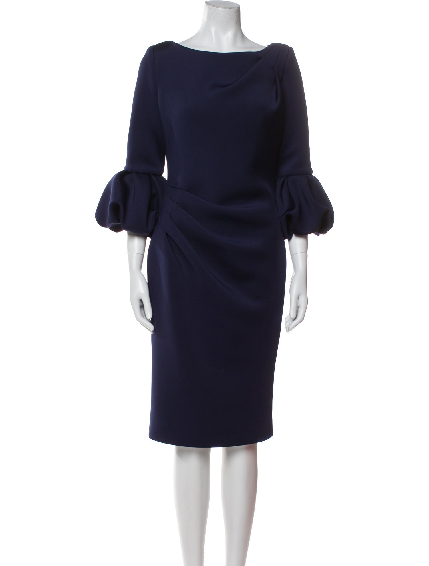 Jovani Bateau Neckline Knee-Length Dress