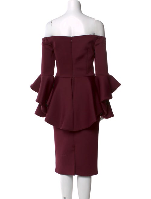 Jovani Off-The-Shoulder Knee-Length Dress