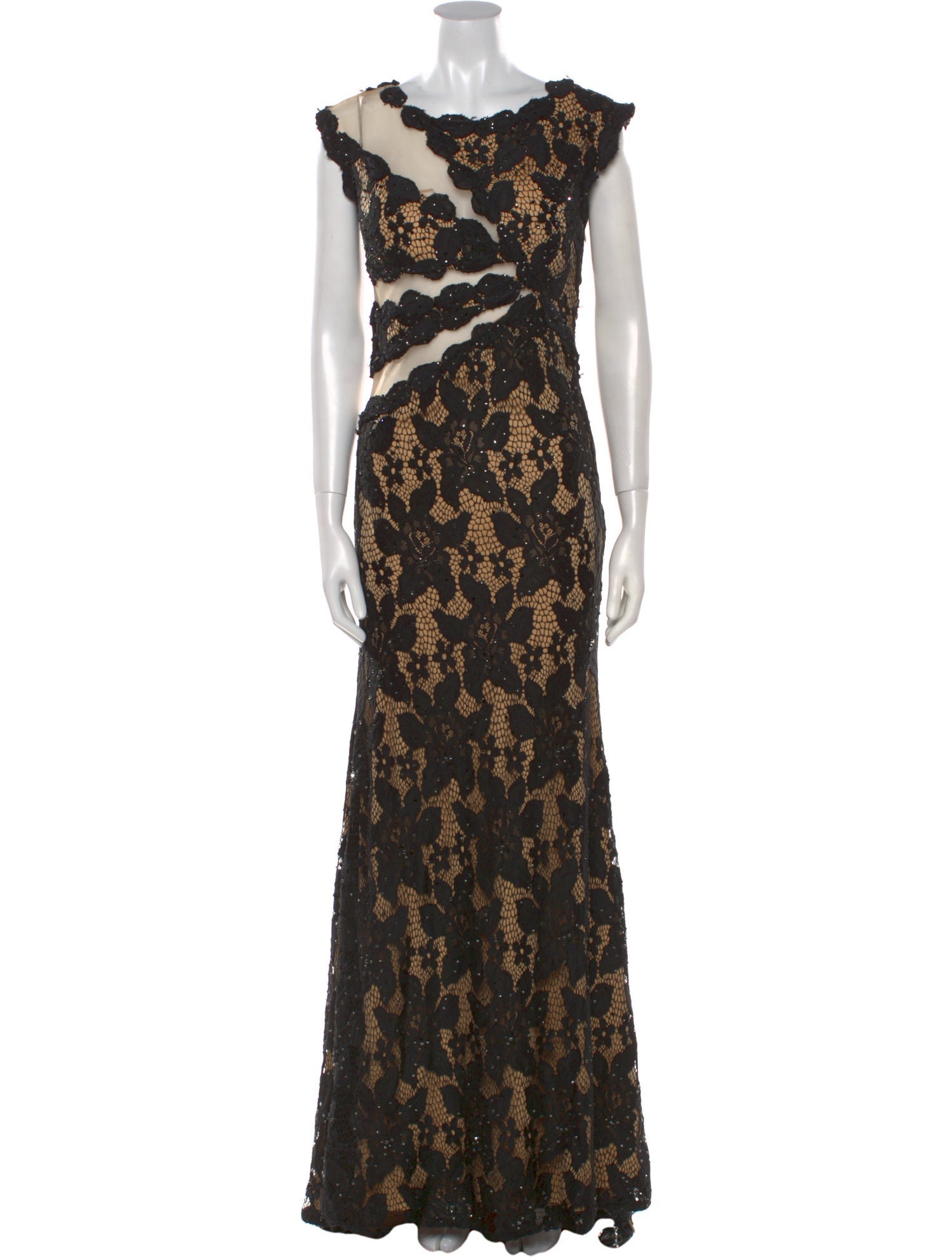 Jovani Lace Pattern Long Dress