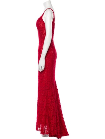 Jovani Lace Pattern Long Dress