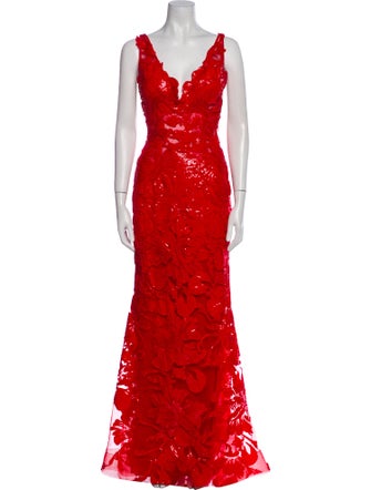 Jovani V-Neck Long Dress