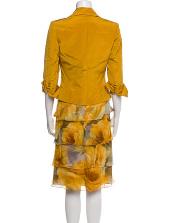 Jovani Silk Floral Print Skirt Set