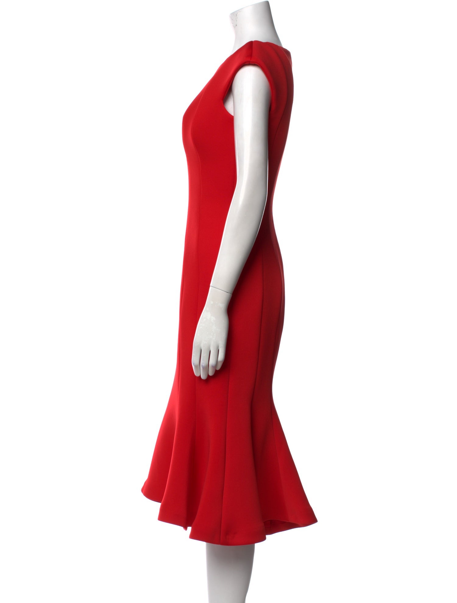 Jovani Bateau Neckline Midi Length Dress