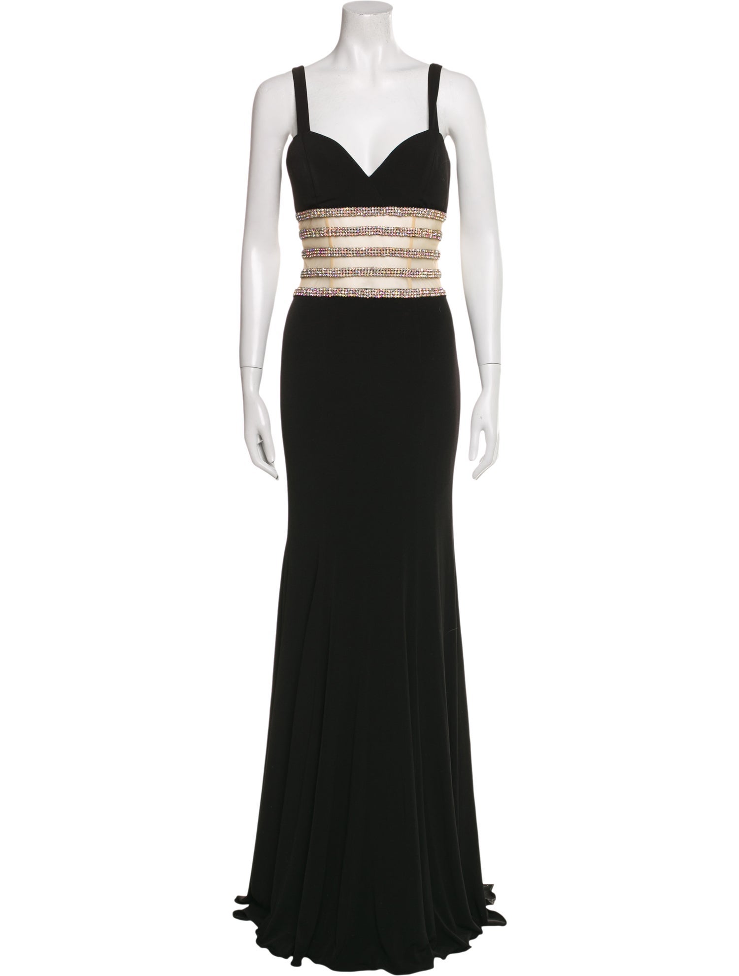 Jovani V-Neck Long Dress