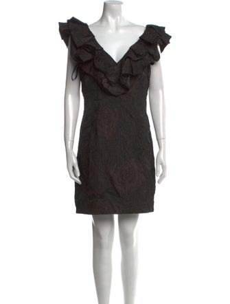 Jovani V-Neck Mini Dress