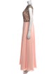 Jovani Bateau Neckline Long Dress