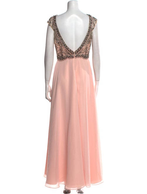 Jovani Bateau Neckline Long Dress