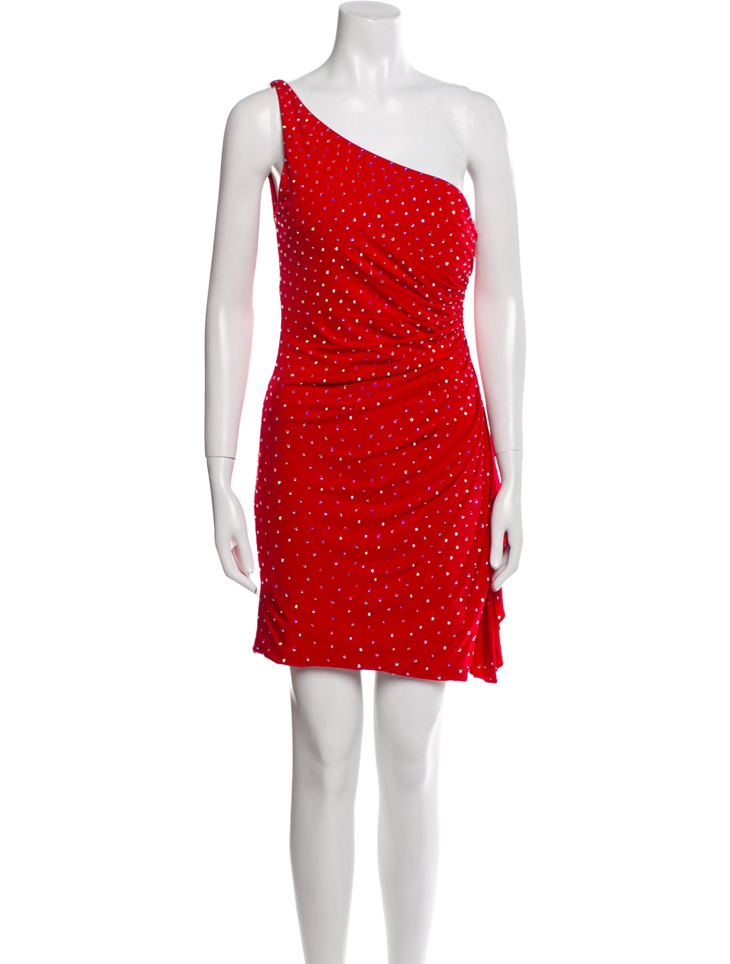 Jovani Polka Dot Print Mini Dress