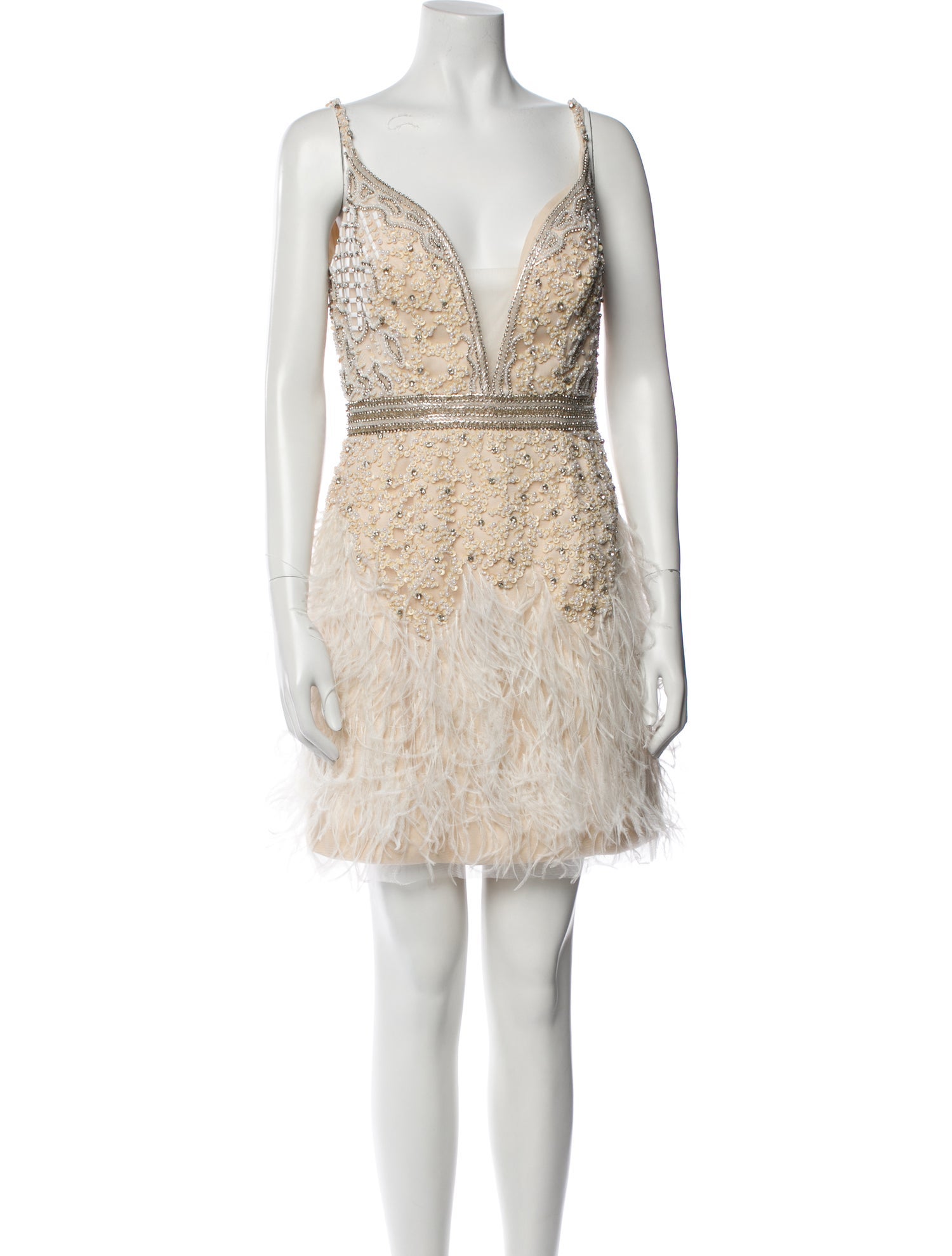 Jovani V-Neck Mini Dress