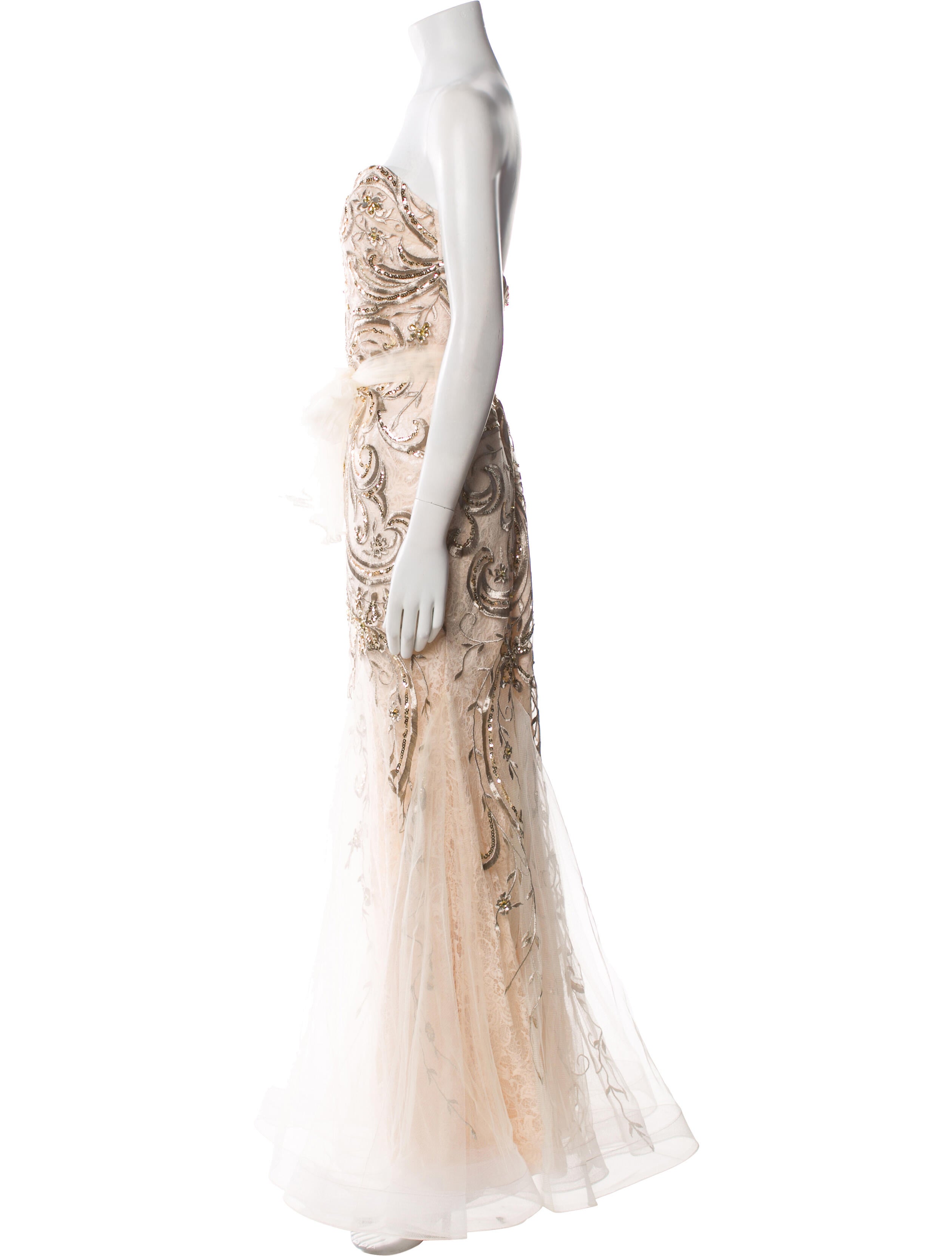 Jovani Lace Pattern Long Dress