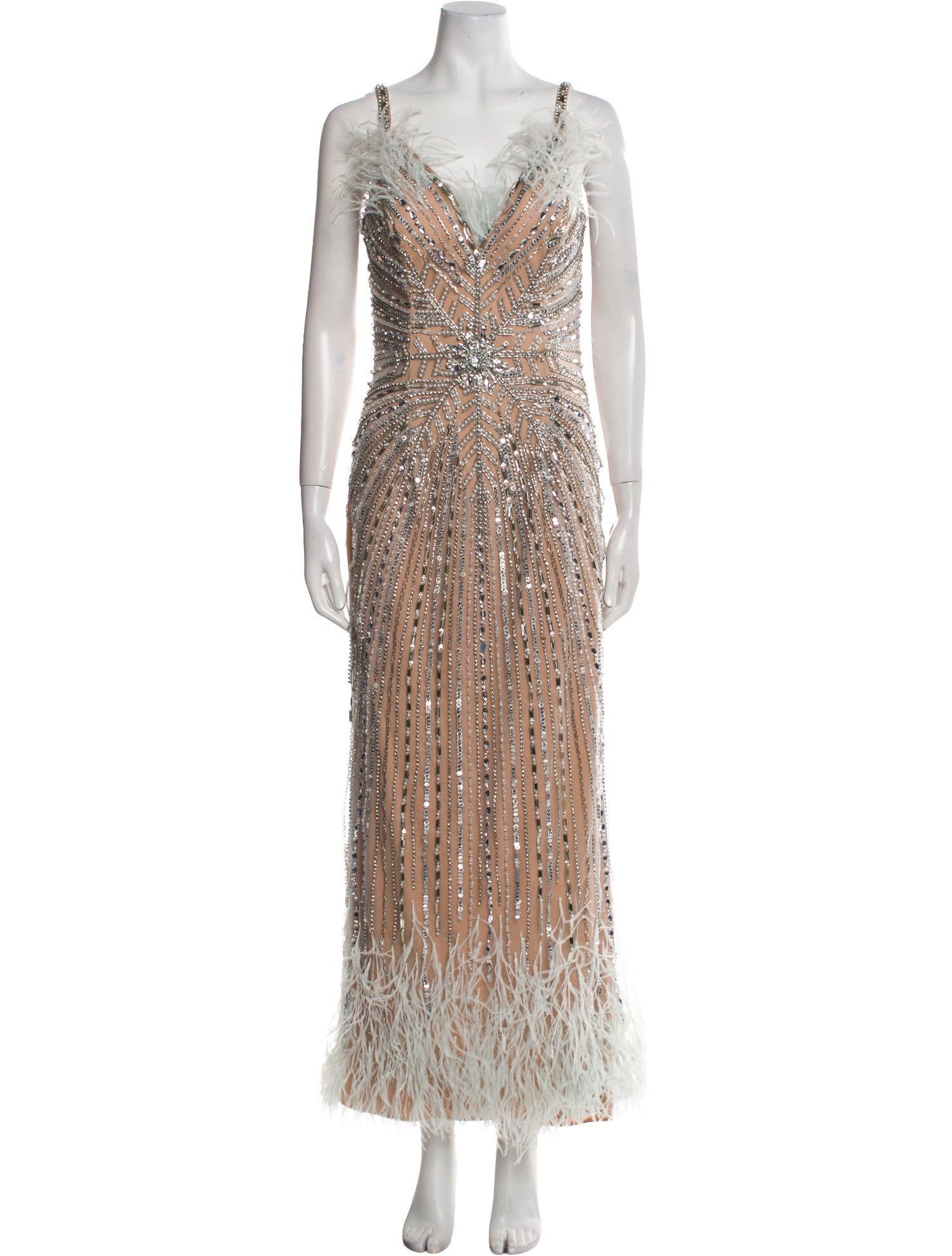 Jovani V-Neck Long Dress