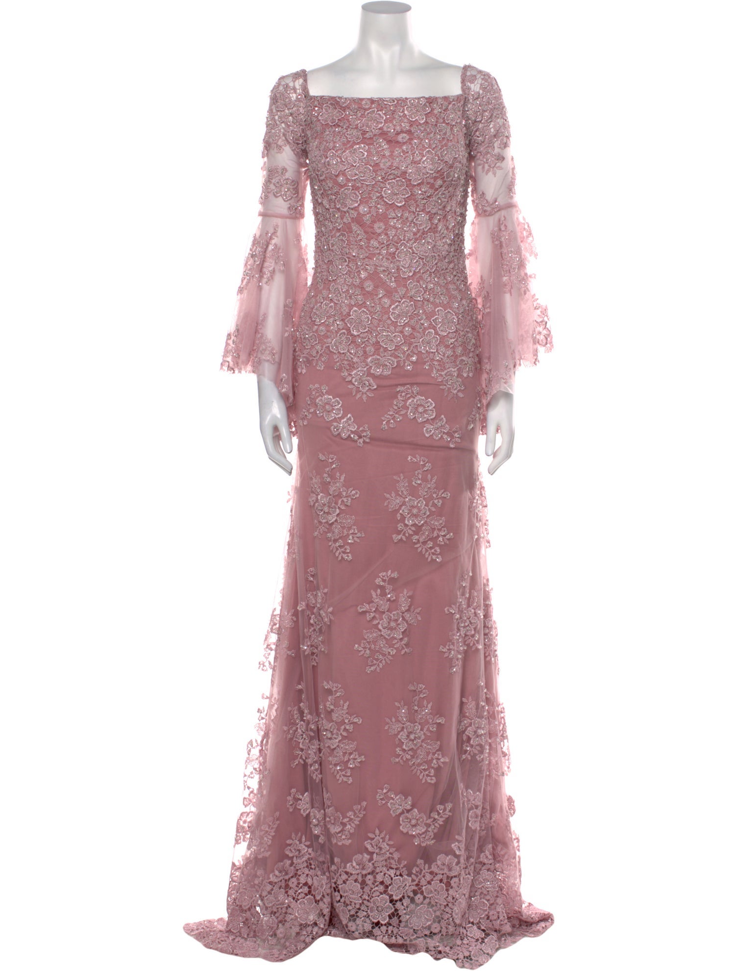 Jovani Lace Pattern Long Dress