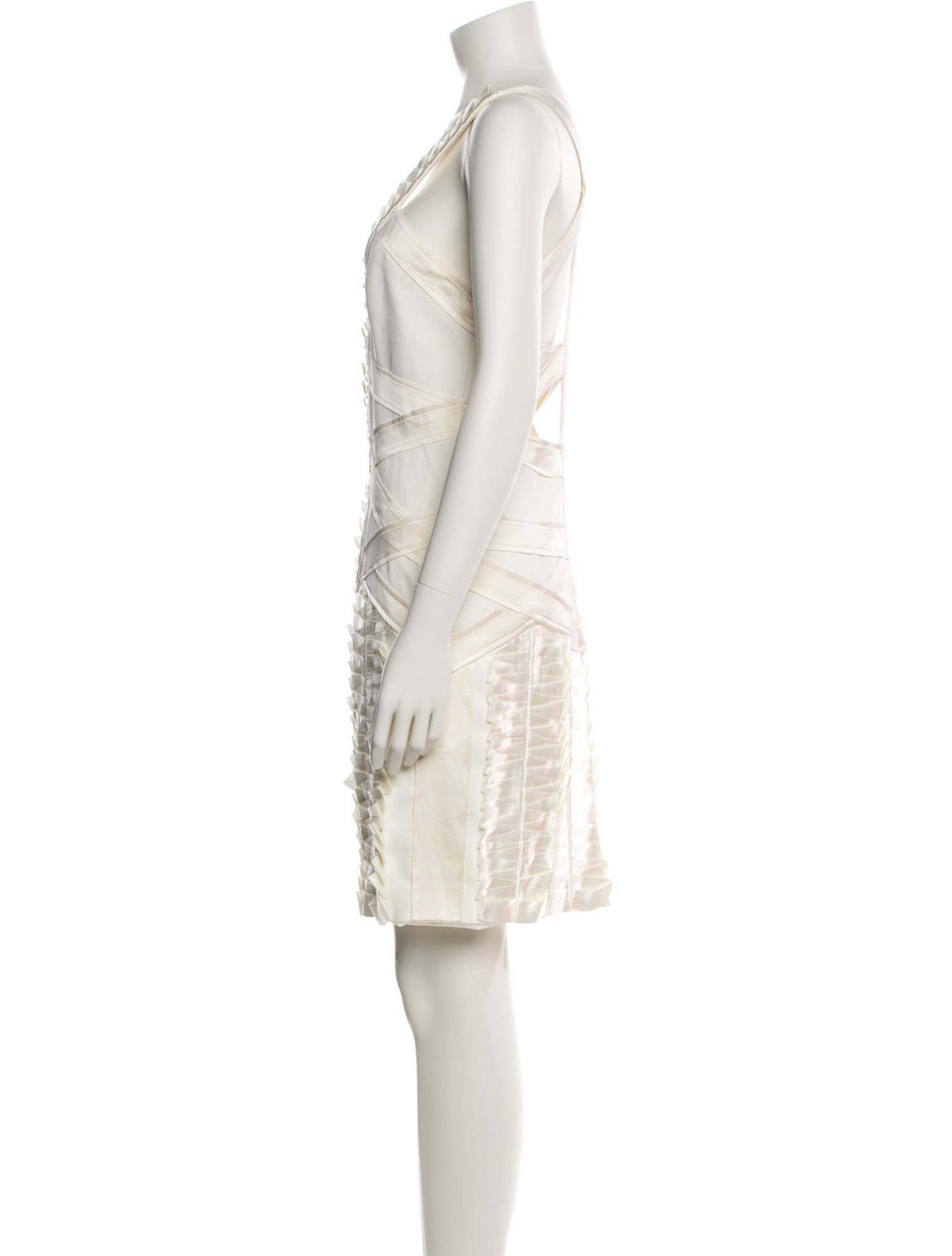 Jovani V-Neck Knee-Length Dress