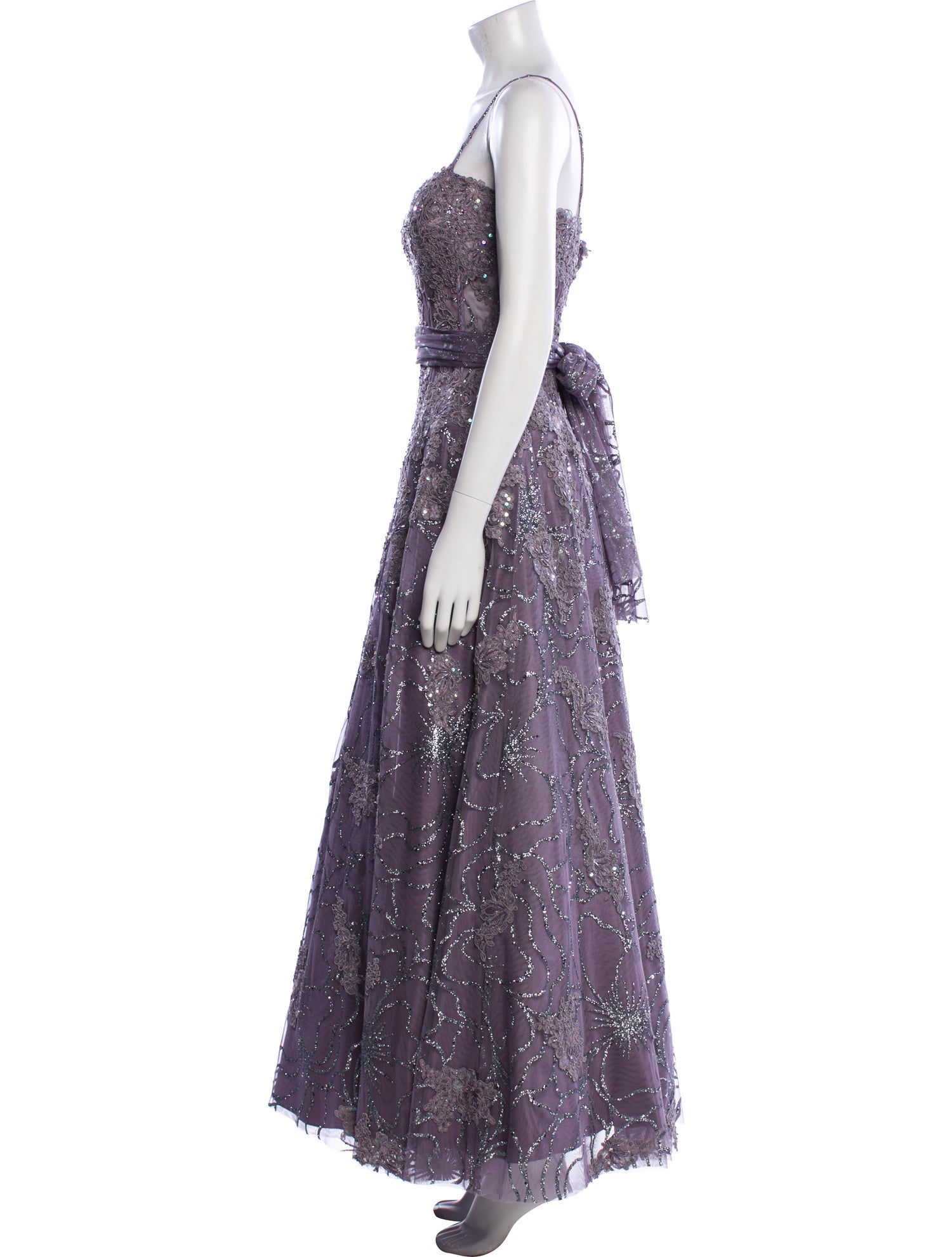 Jovani Lace Pattern Long Dress