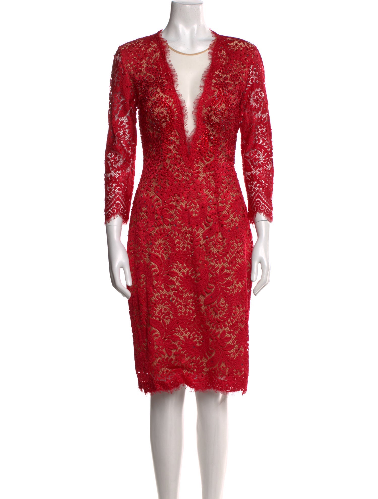 Jovani Lace Midi Length Dress