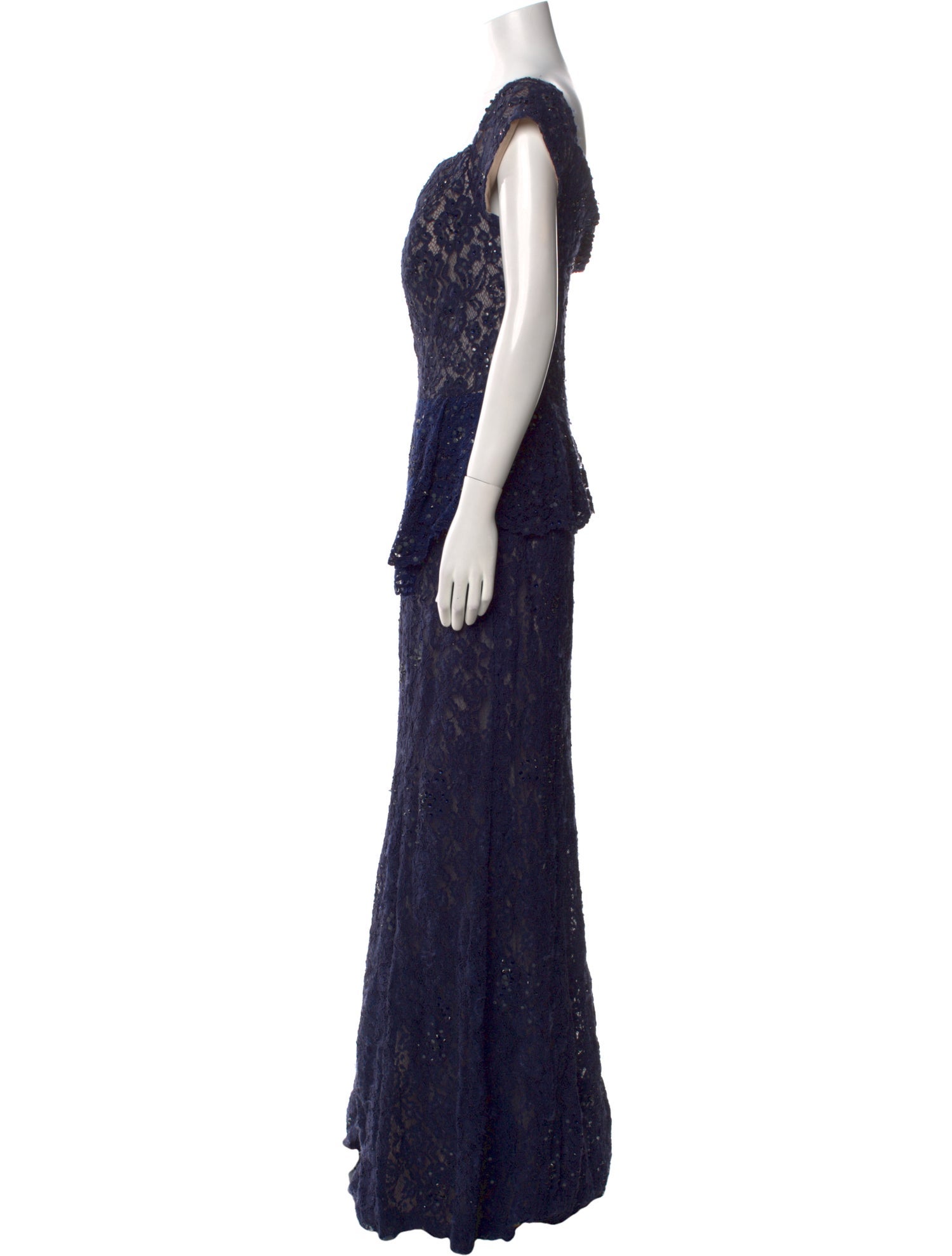 Jovani Lace Pattern Long Dress