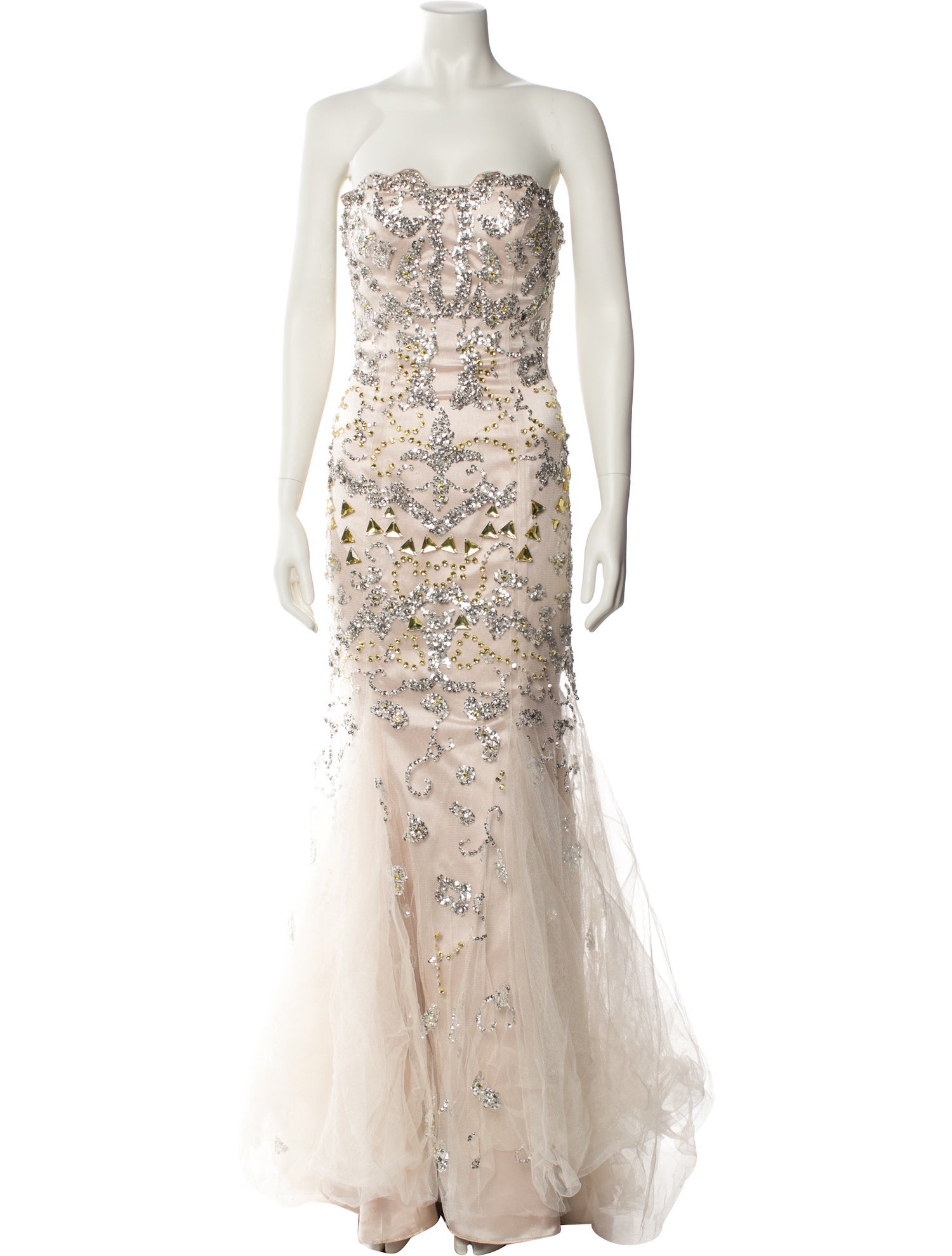 Jovani Lace Pattern Long Dress