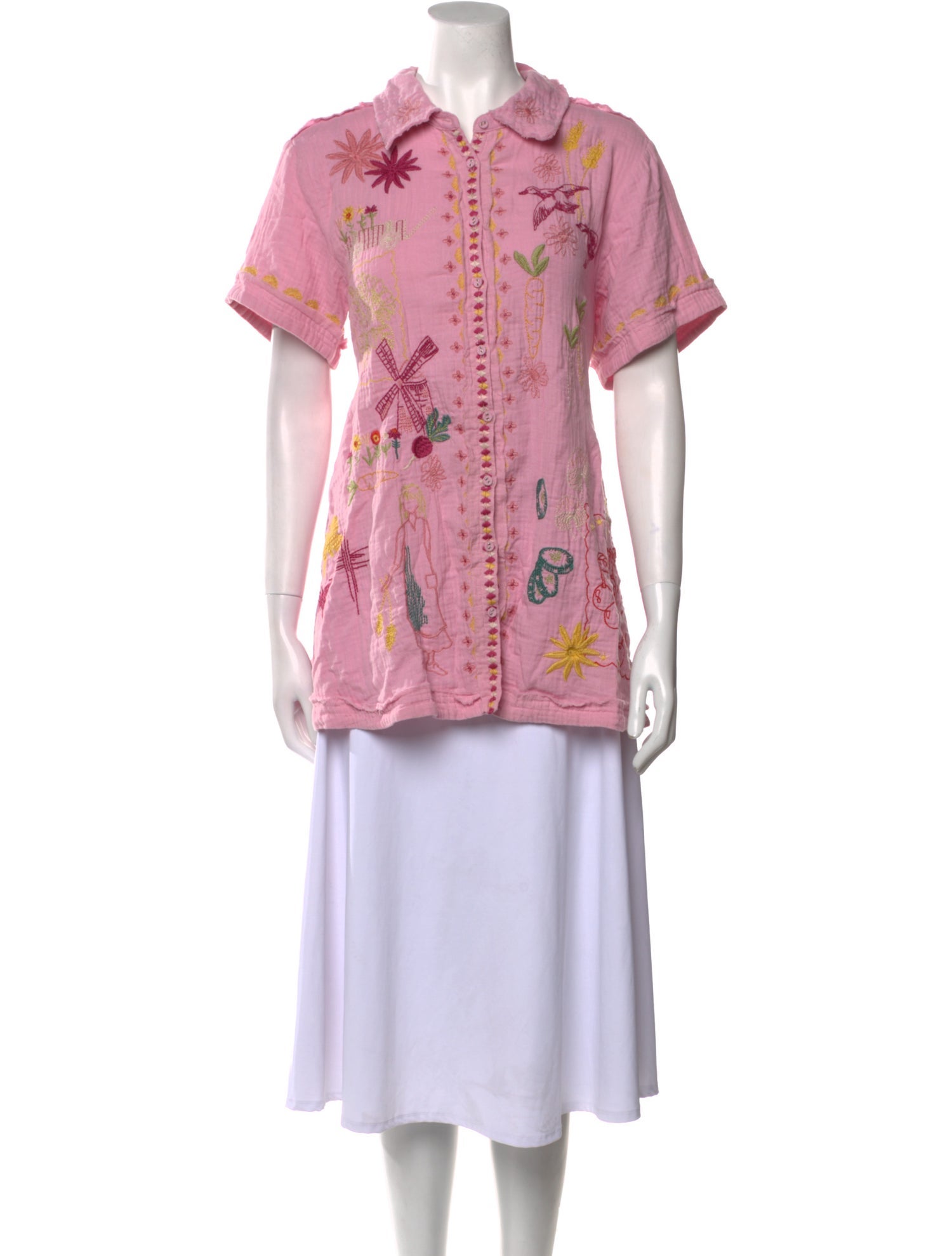 Johnny Was Printed Short Sleeve Tunic w/ Tags