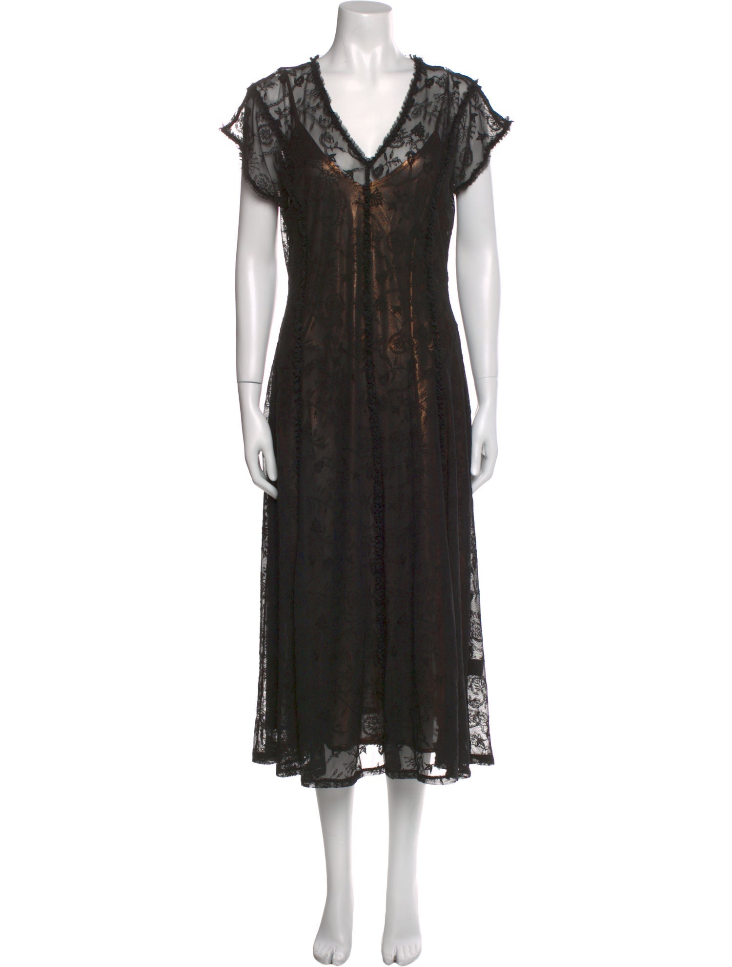 Johnny Was Lace Pattern Midi Length Dress w/ Tags