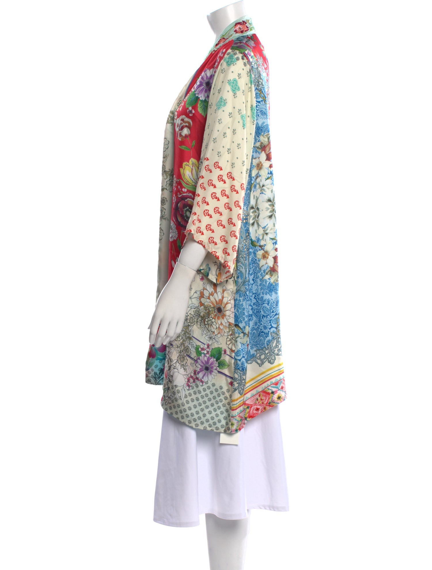 Johnny Was Silk Floral Print Tunic