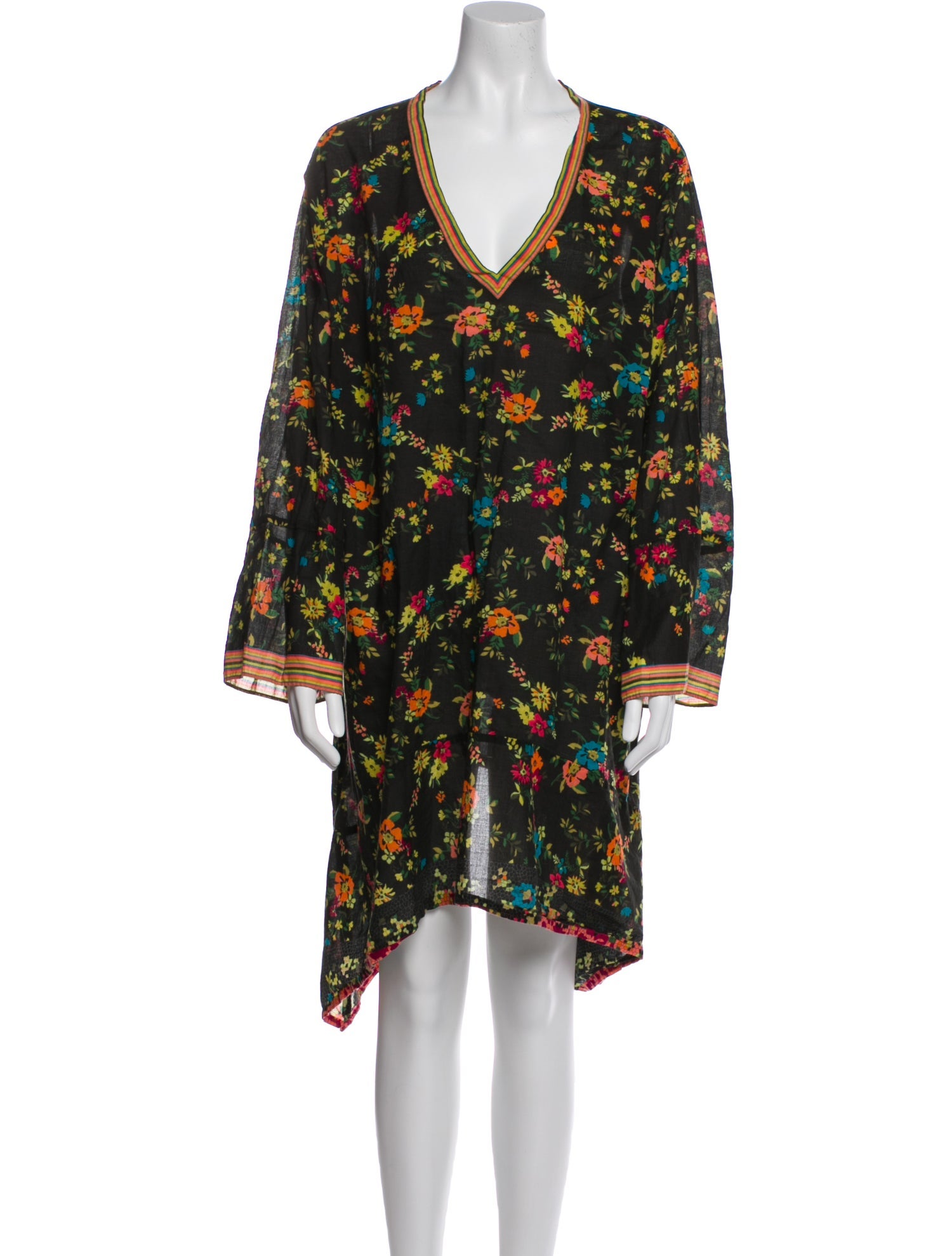 Johnny Was Floral Print Mini Dress