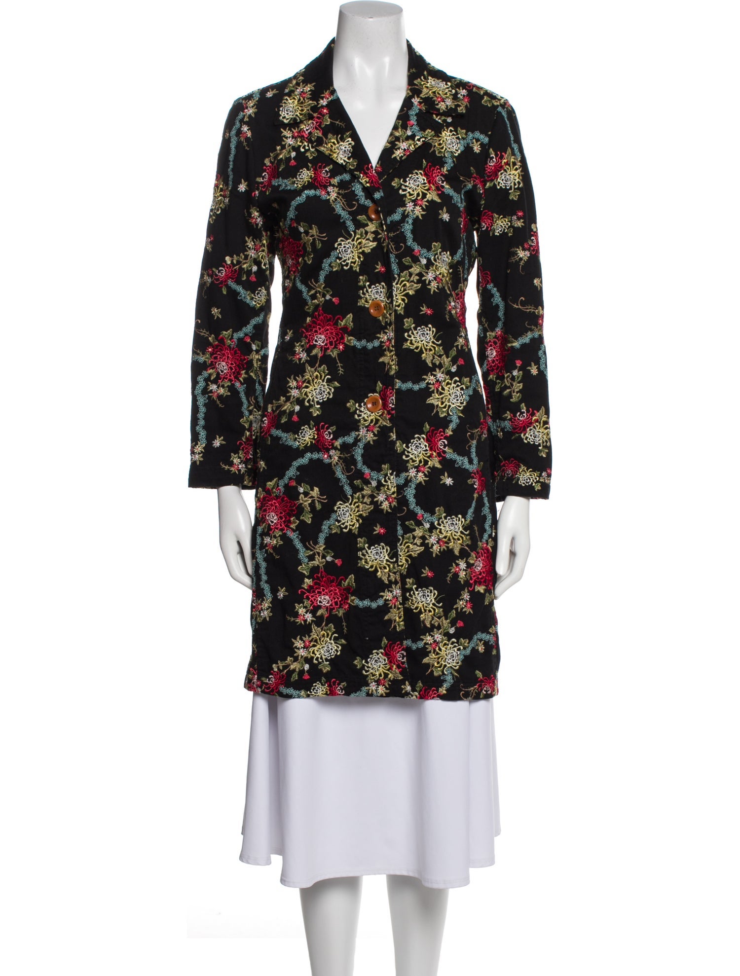 Johnny Was Floral Print Coat