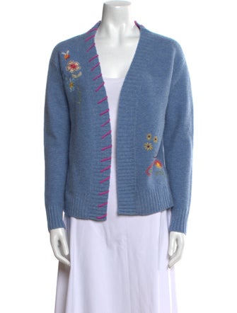 Johnny Was Wool Floral Print Sweater