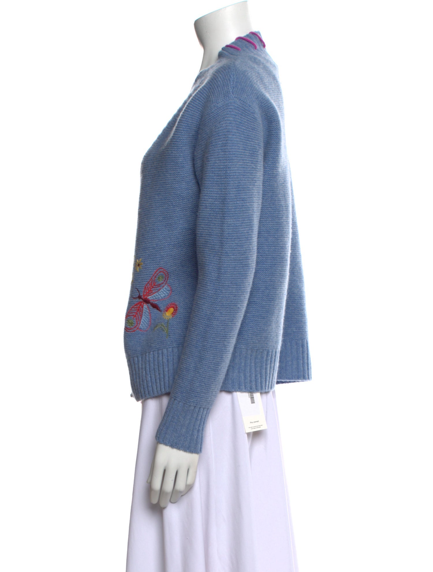 Johnny Was Wool Floral Print Sweater