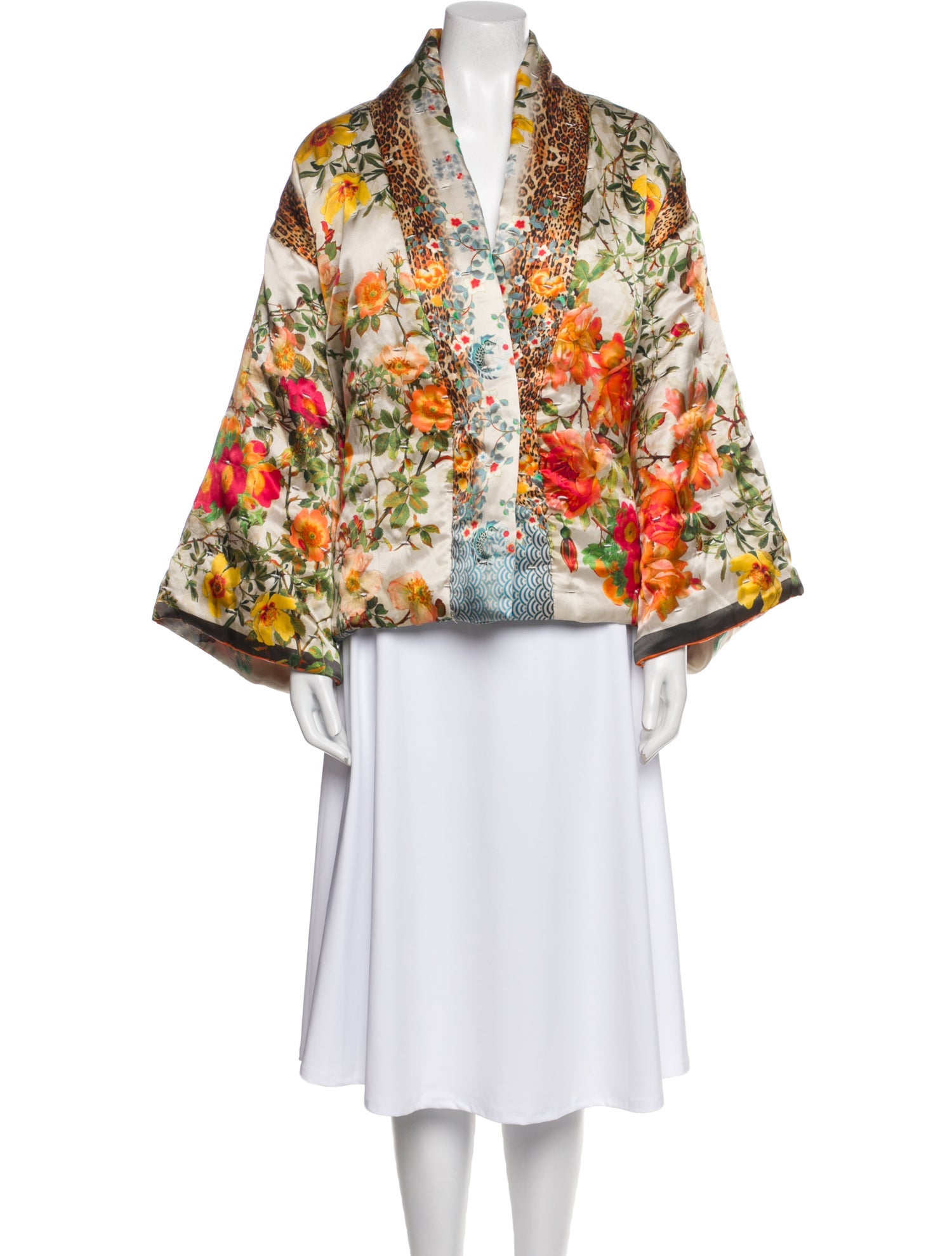 Johnny Was Silk Printed Jacket