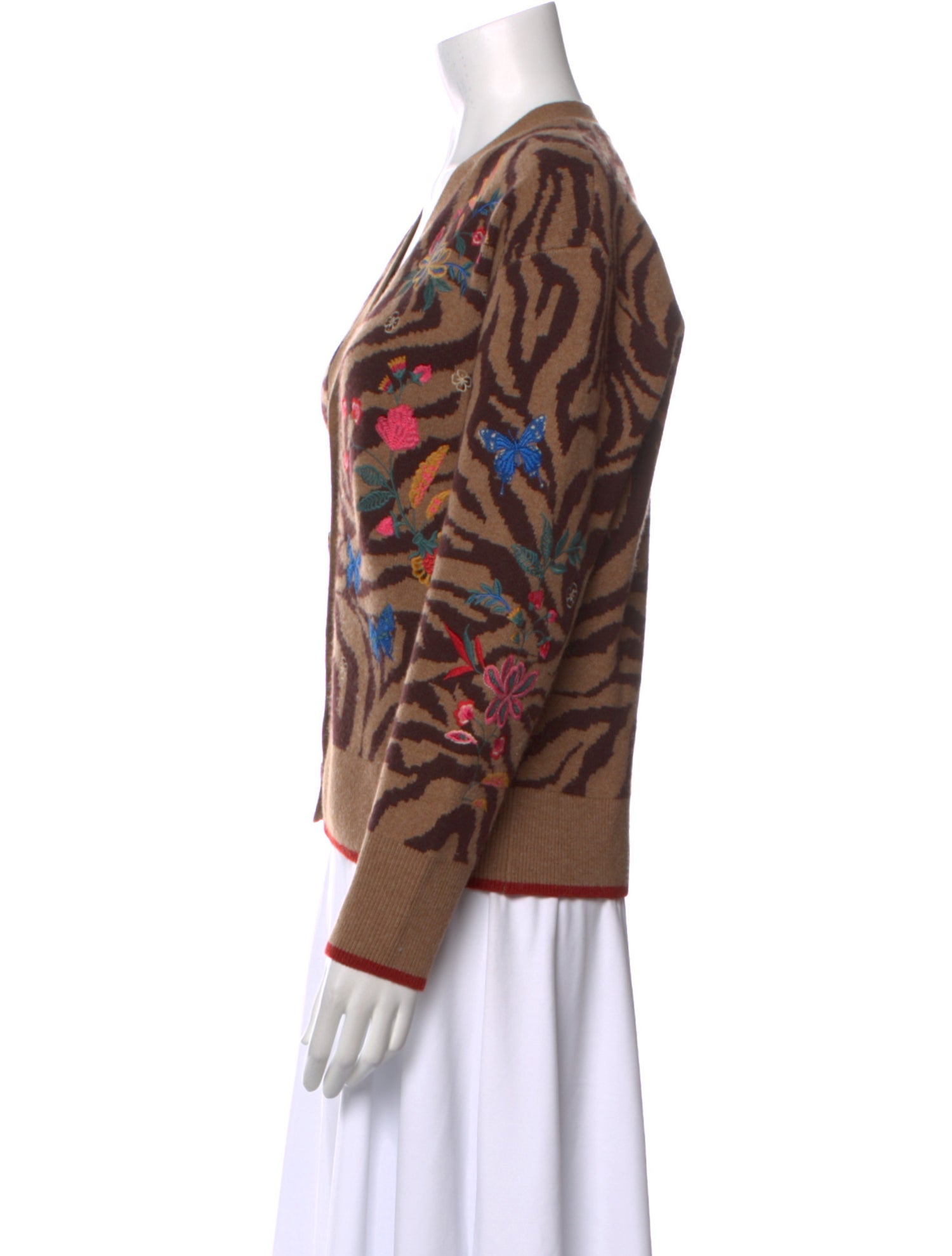 Johnny Was Wool Animal Print Sweater