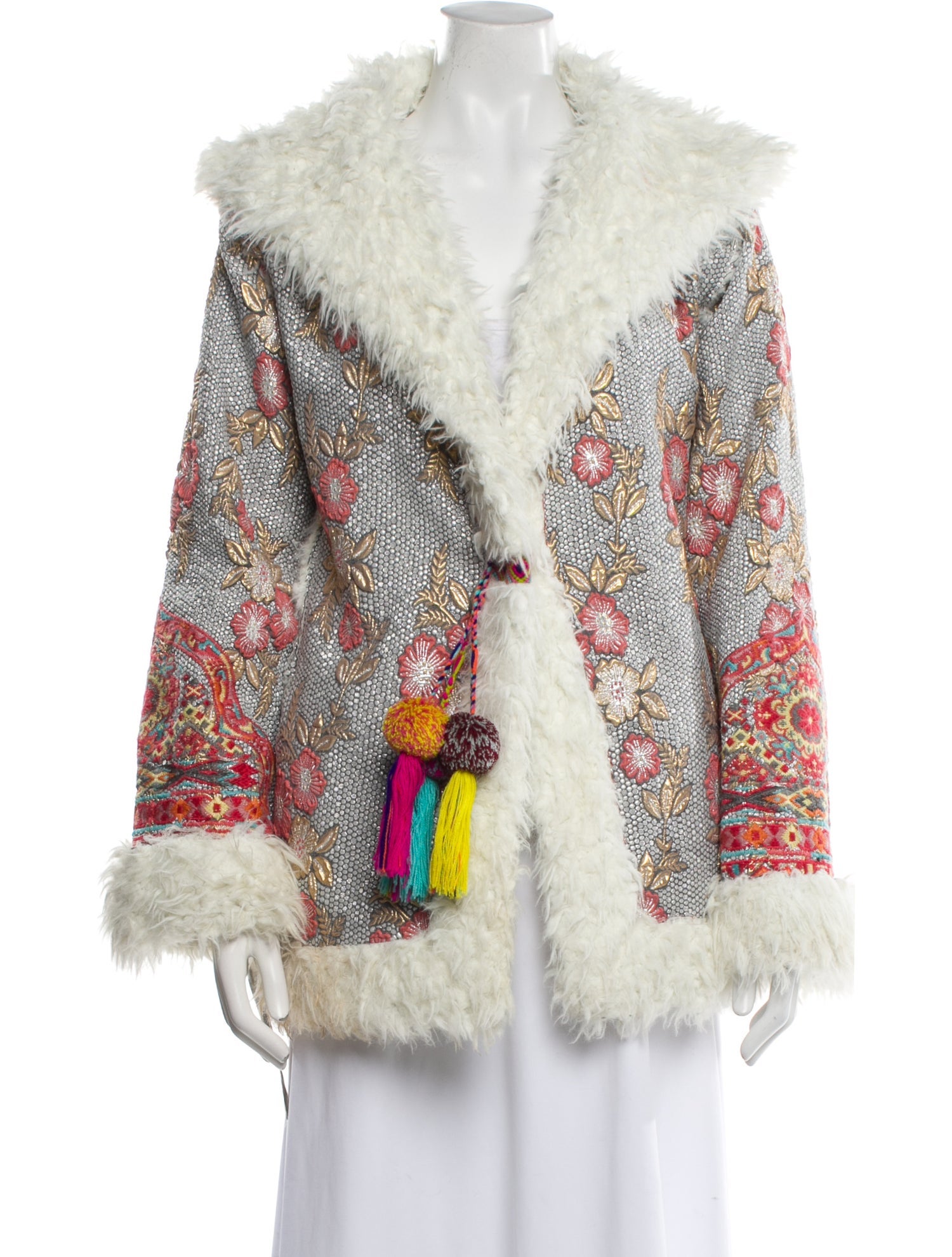 Johnny Was Printed Faux Fur Coat