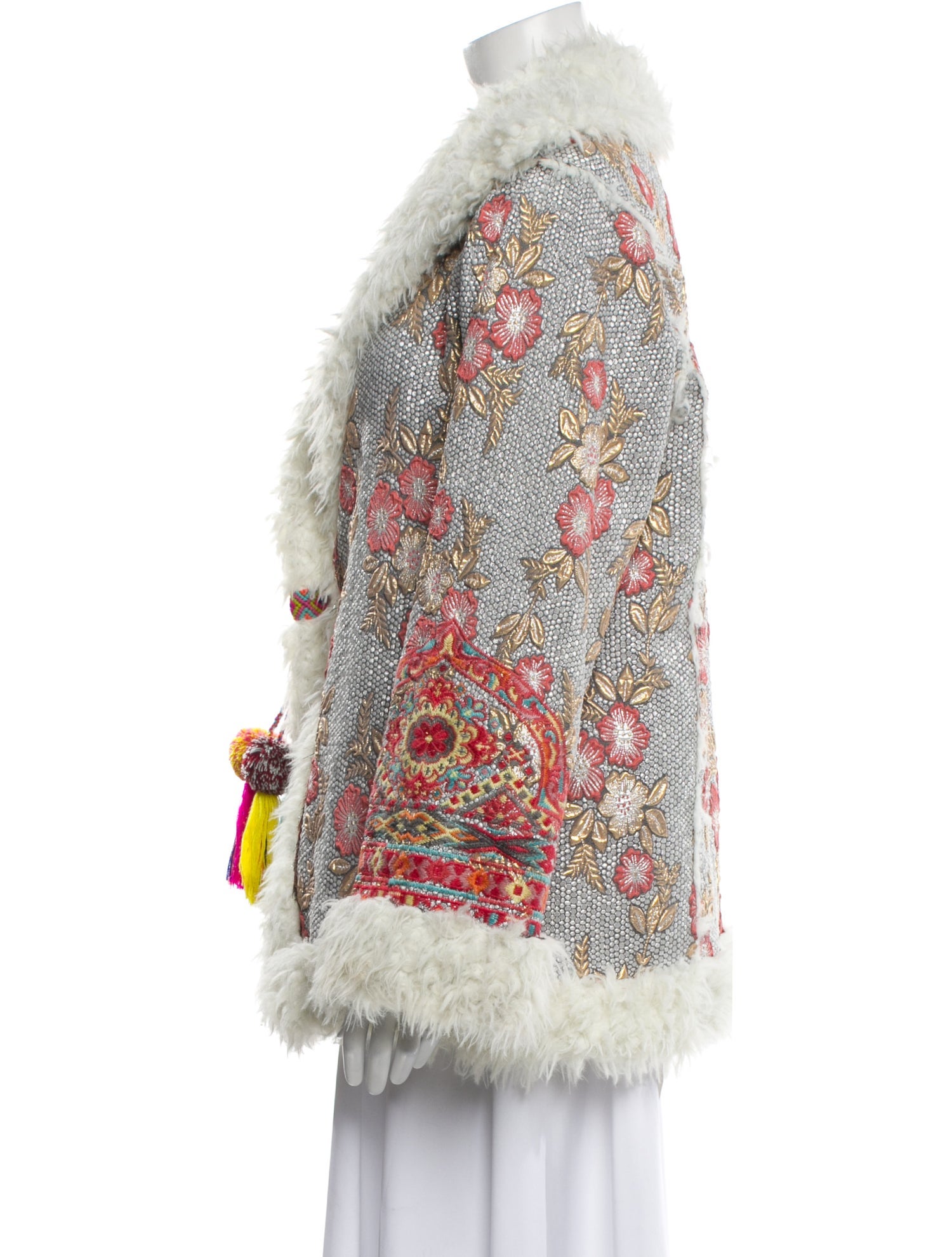 Johnny Was Printed Faux Fur Coat