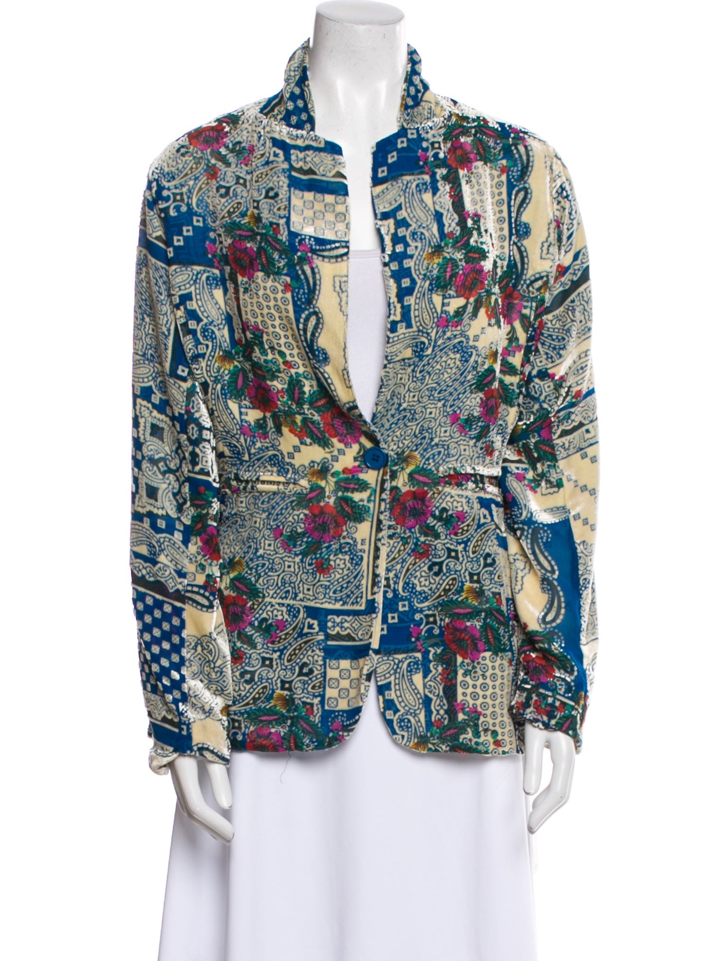 Johnny Was Floral Print Blazer