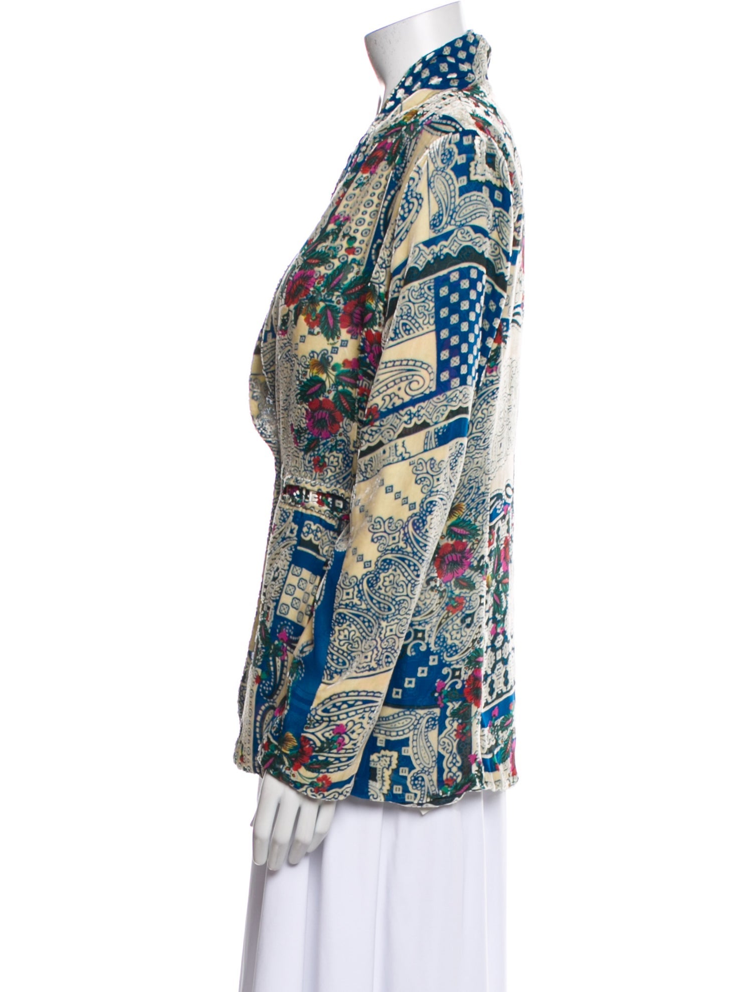 Johnny Was Floral Print Blazer