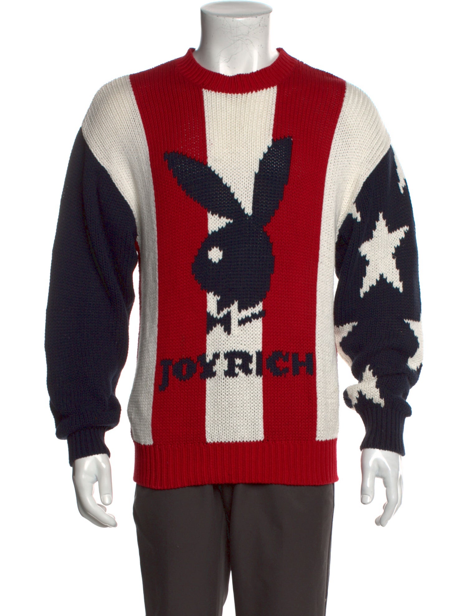 Joyrich Colorblock Pattern Crew Neck Pullover