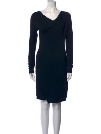 James Perse Plunge Neckline Knee-Length Dress